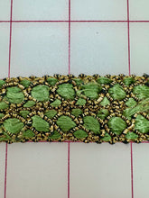 Metallic Trim - 1-inch Gold and Green Close-Out 3.25/YD Piece